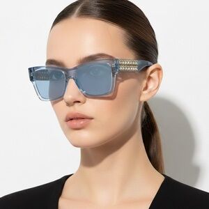 New! Givenchy Stylish Blue Sunglasses with crystals, GV40076I 84V, Authentic